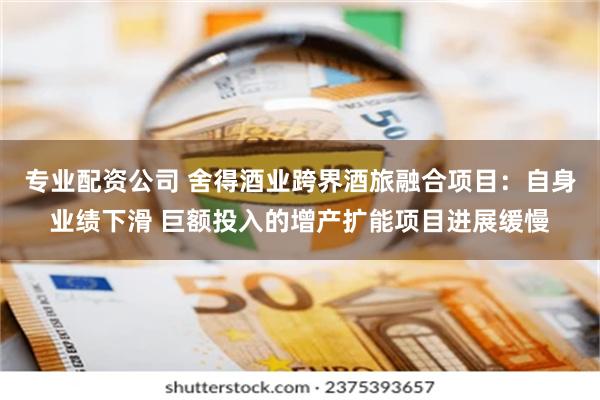 专业配资公司 舍得酒业跨界酒旅融合项目：自身业绩下滑 巨额投入的增产扩能项目进展缓慢